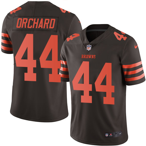 Men's Limited Nate Orchard Nike Jersey Brown - #44 Rush NFL Cleveland Browns